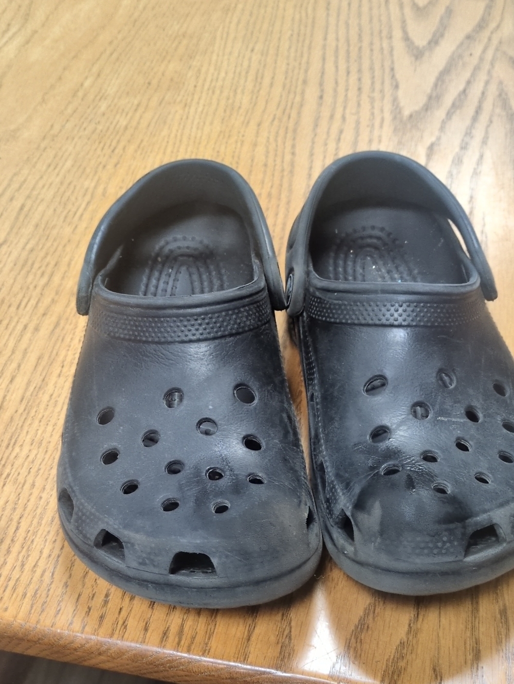 CROCS Kids Black Vent Clogs with Rear Strap